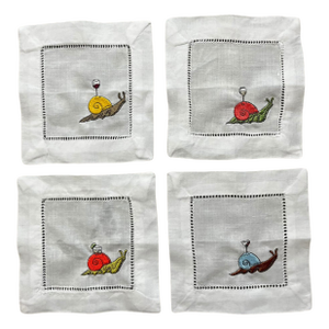 Drunk Snails Cocktail Napkins - Set of 4