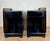 Brown 1950s Pair of Art Deco Nightstands with Columns, Ebonized Wood and Figured Veneer For Sale - Image 8 of 10