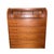 This is a vintage mid-20th-century Scandinavian Modern teak roll-top secretary desk and chest, which featuring a tambour...