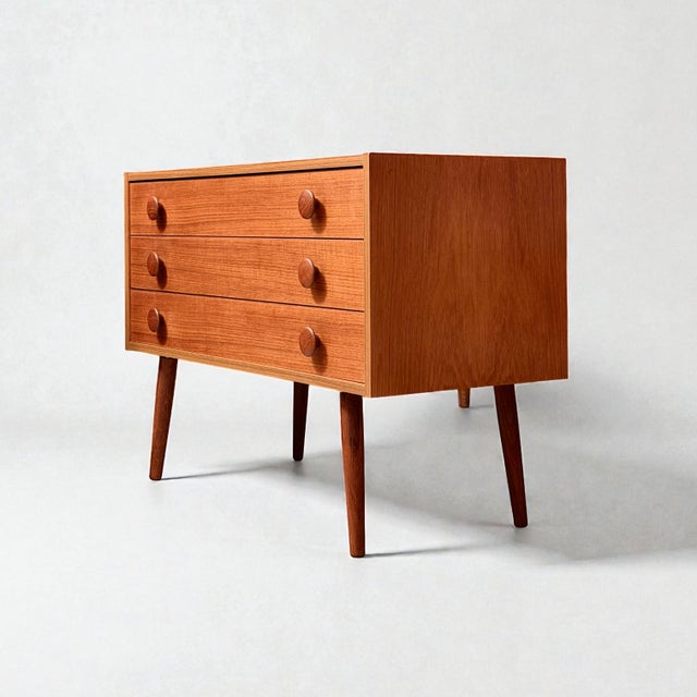 Ikea Vintage Teak Chest of Drawers from Ikea, Denmark, 1970s For Sale - Image 4 of 12