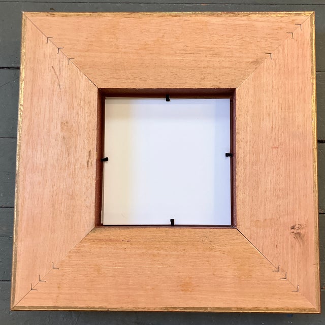 Abstract 1970’s Original Abstract Female Nude Ink Drawing Chunky Gold Frame For Sale - Image 3 of 3