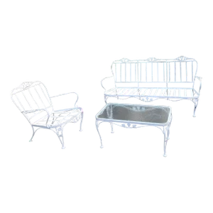 Vintage Wrought Iron Outdoor Patio Seating