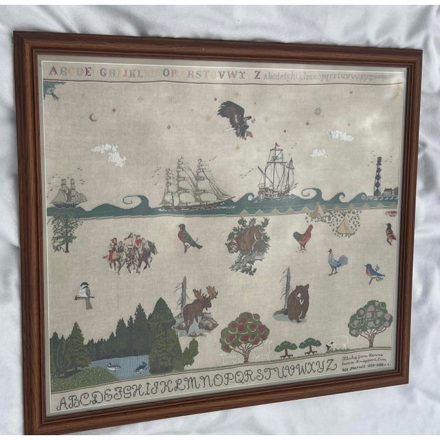 American Vintage Large Scale Embroidery Sampler For Sale - Image 3 of 11