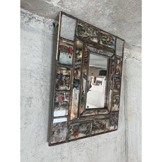 Handpainted Italian Mirror, 1920s For Sale - Image 6 of 9