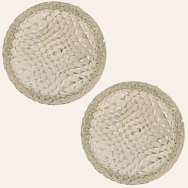 Clear Crystal Flush Mount, 1960 For Sale - Image 8 of 13