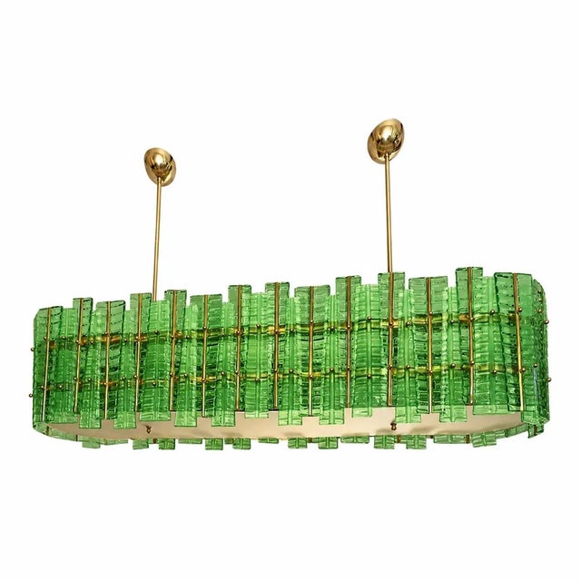 Italian Tropical Murano Glass Gold Chandelier by Simoeng For Sale - Image 9 of 9