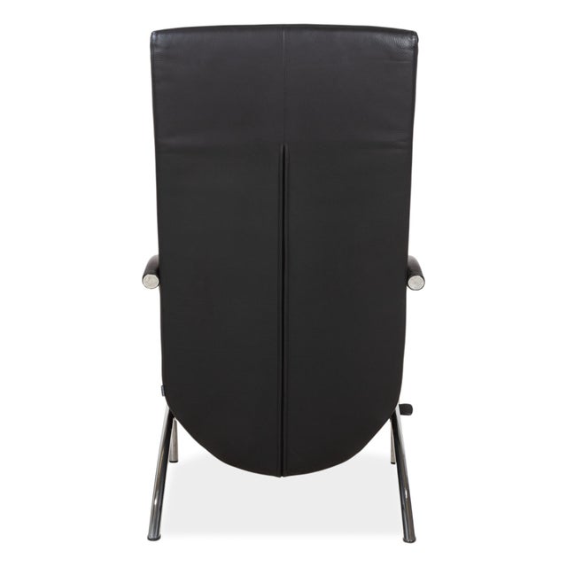 Rocky Lounge Chair in Black Leather from IP Design For Sale - Image 17 of 18