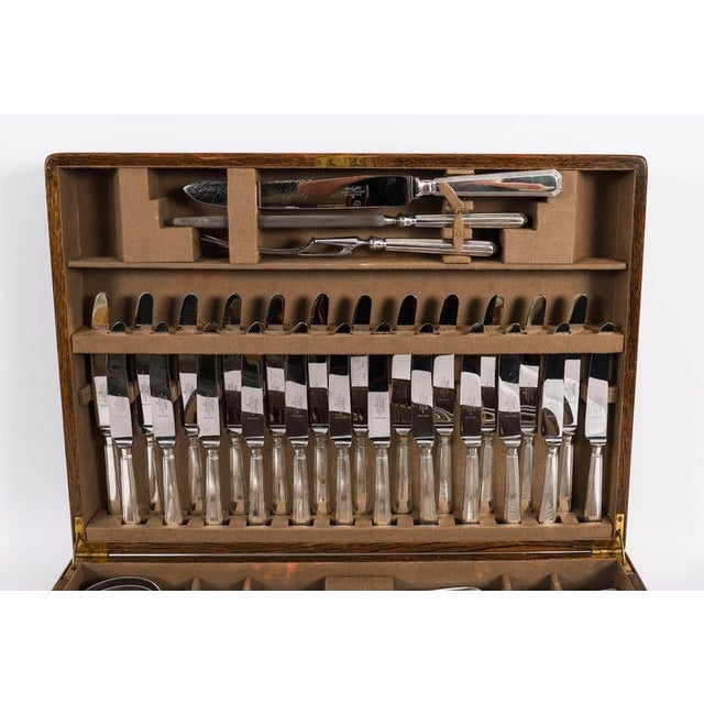 Vintage Silver Plate Cutlery Set from Mappin & Webb, Set of 93 For Sale - Image 4 of 17