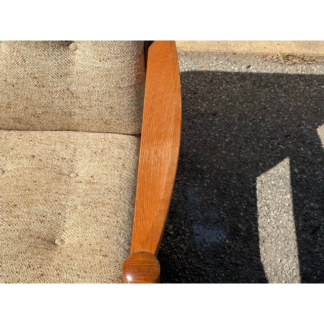 Wood Mid-Century Danish Modern Domino Mobler Tufted Teak Lounge Chair For Sale - Image 7 of 11