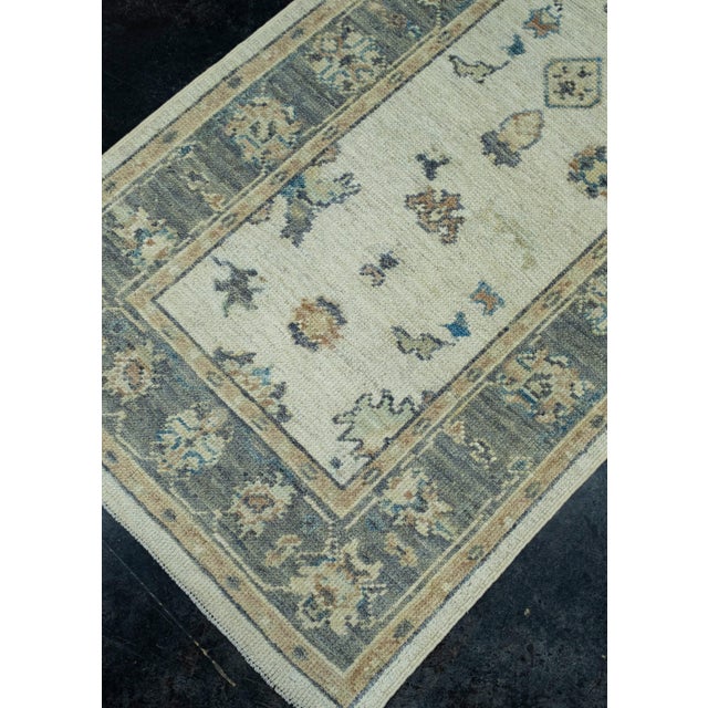 Turkish Turkish Oushak Runner Rug 2'9" x 16'3" #17722 For Sale - Image 3 of 8