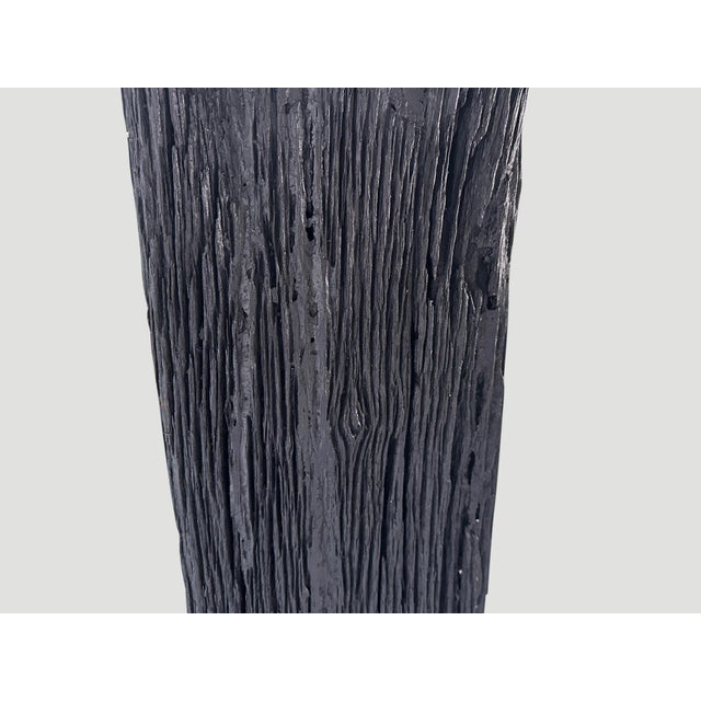 2010s Andrianna Shamaris Charred Iron Wood Frame Mirror For Sale - Image 5 of 6