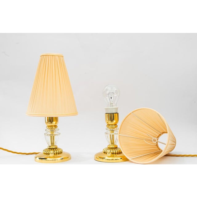 Bakalowits Table Lamps with Fabric Shades, Vienna, 1950s, Set of 2 For Sale - Image 14 of 15