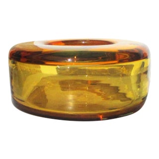 Todd Oldham Large Amber Glass Vase For Sale