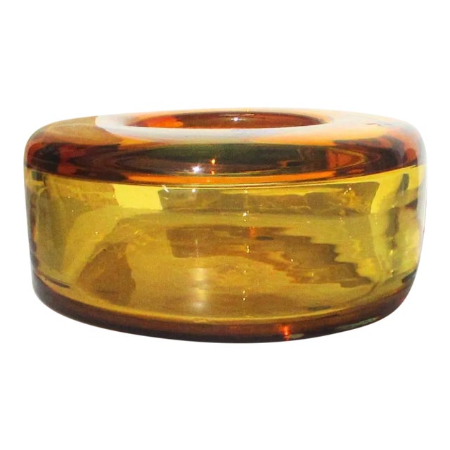 Todd Oldham Large Amber Glass Vase For Sale