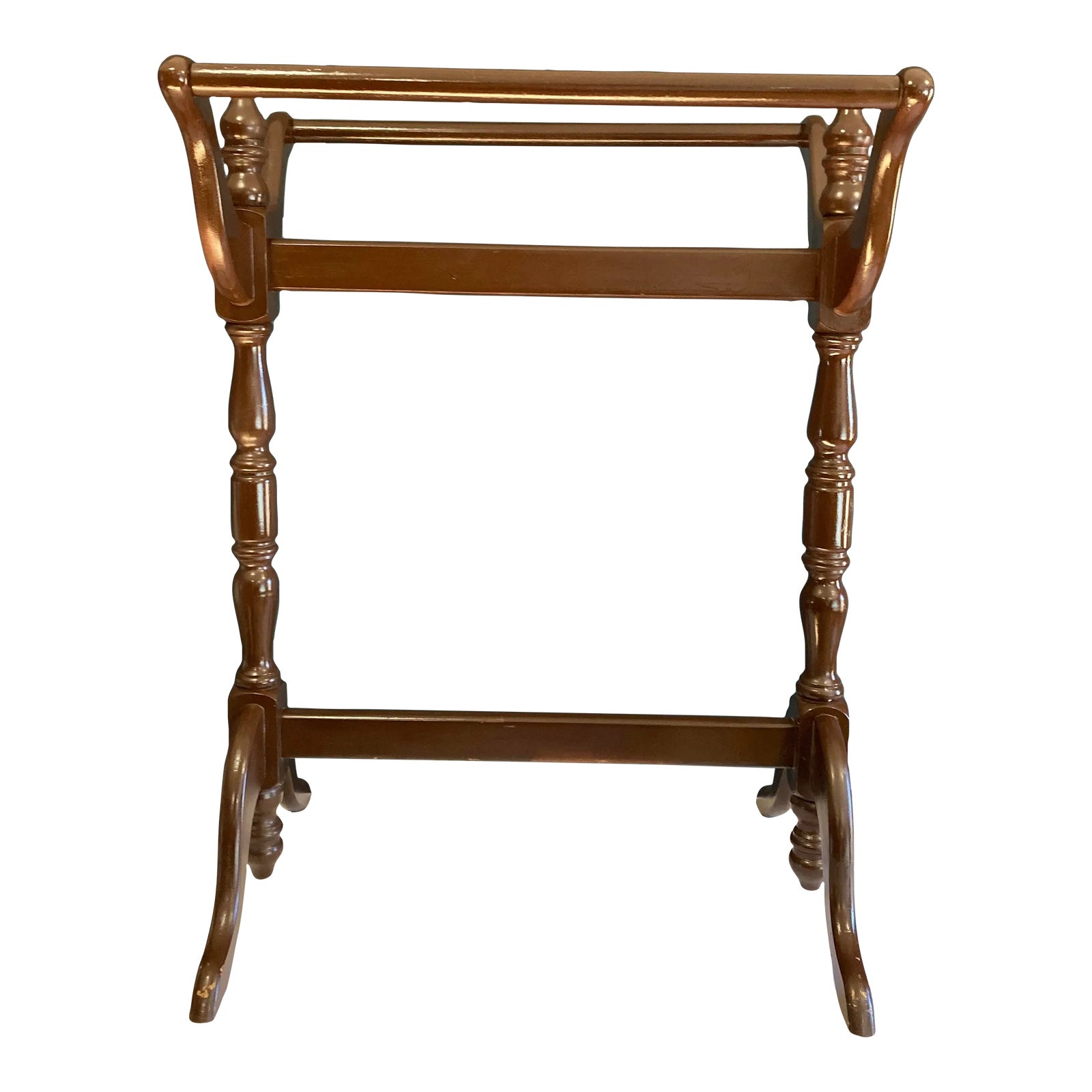 Vintage Wood Spindle Quilt Rack Chairish