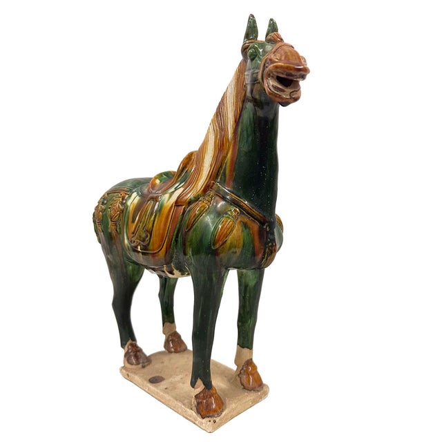 20th Century Chinese Ceramic Tang San Cai (Tri Color)Horse For Sale - Image 4 of 11