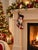 Vintage Handmade Needlepoint Santa Christmas Stocking Red Velvet 17" For Sale - Image 4 of 4
