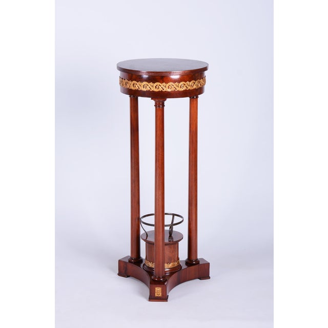 Empire Pedestal in Mahogany and Brass, France, 1820s For Sale - Image 9 of 9