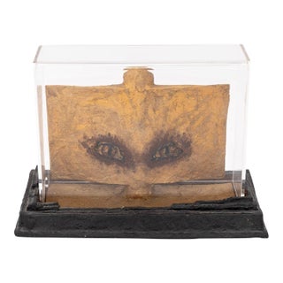 Outsider Art Gilt Painted Papier Mache Sculpture For Sale