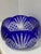 Vintage Cobalt Blue Cut-to-Clear Crystal Bowl, Bohemian Style, Scalloped Rim For Sale In Los Angeles - Image 6 of 7