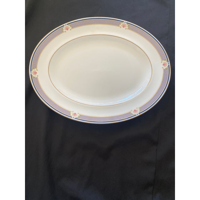 Traditional Wedgwood Waverley Bone China Oval Serving Platter Late 20th Century Mint Condition For Sale - Image 3 of 11