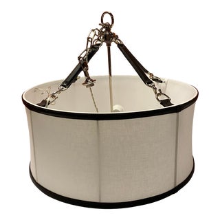 Ralph Lauren Home Broomfield Large Pendant in Polished Nickel For Sale
