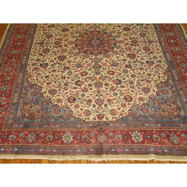Vintage Giassabad Sarouk Rug - 8'6" x 12'1" For Sale In New York - Image 6 of 7