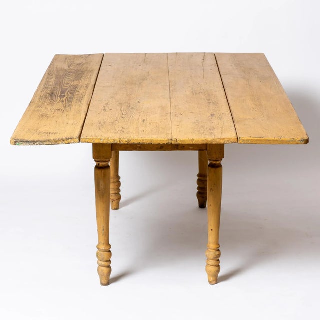 Farmhouse 19th Century Painted Drop Side Table For Sale - Image 3 of 6