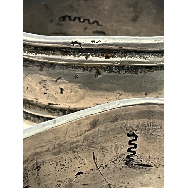 Mid 20th Century Vintage Fecit VCM Pewter Napkin Rings - Set of 4 Made in Porto, Portugal For Sale - Image 5 of 12