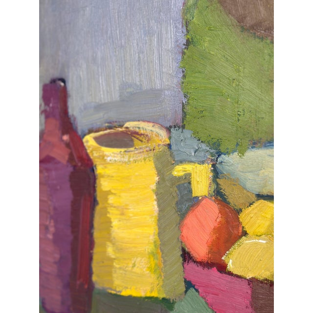 Lupin, Cubist Still Life, 1950s-1960s, Oil on Canvas, Framed For Sale - Image 9 of 18