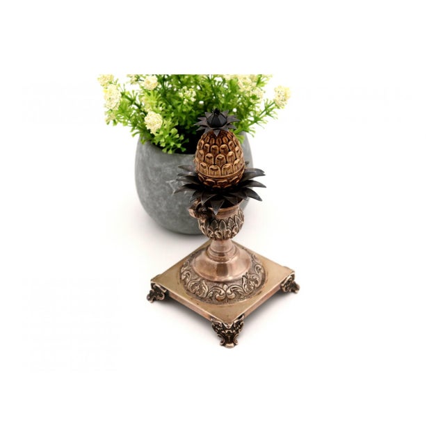 Silver Pineapple-Shaped Toothpick Holder, in Good conditions. Designed 1980 to 1989
