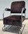 Handsome Kem Weber attributed lounge chair in a great vintage upholstery. Classic cylinder arms, springy cantilevered...