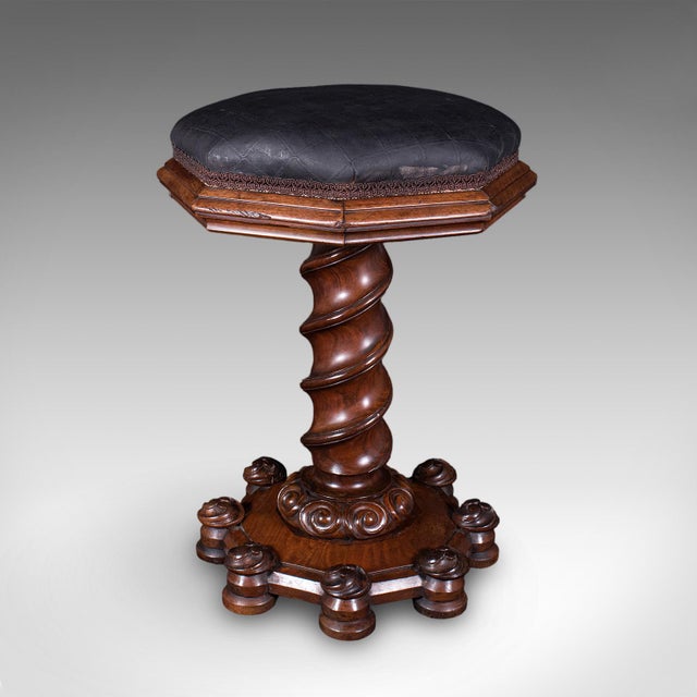 Antique Estate Chapel Organist's Stool, Scottish, Walnut Music Riser, William IV For Sale - Image 4 of 12