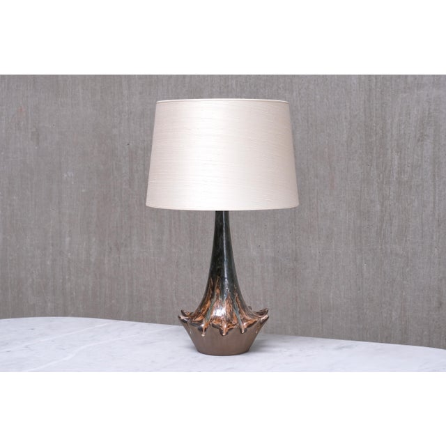 Large Sculptural Ceramic Table Lamp from Niels Preben Larsen, Denmark, 1970s For Sale - Image 13 of 13