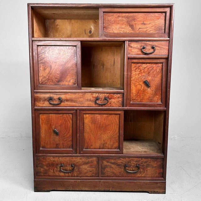 Brown Antique Japanese Tea Cabinet, 1890s For Sale - Image 8 of 18