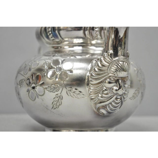 Antique Meriden B Co French Renaissance Silver Plated Figural Tea Set - 7 PCS For Sale In Philadelphia - Image 6 of 18