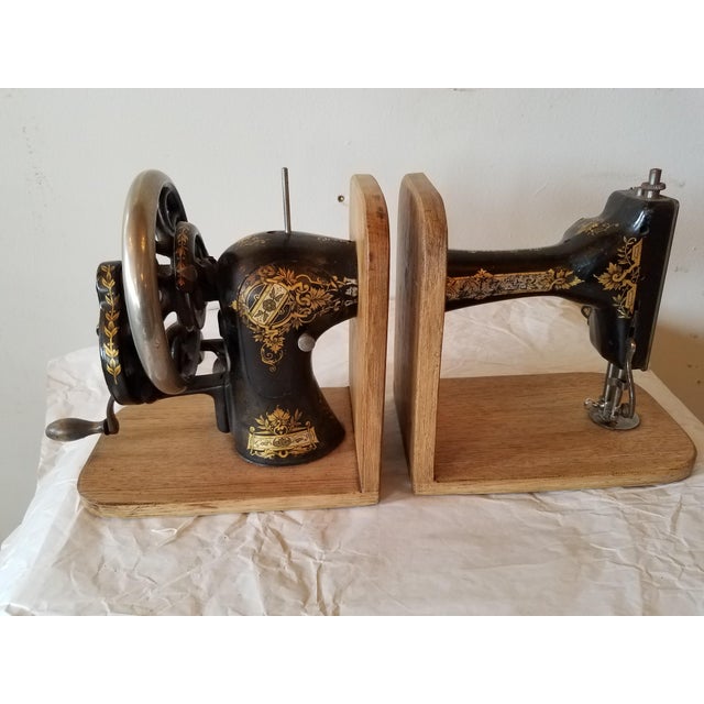 Bookends Made From an Antique Sewing Machine a Pair Chairish