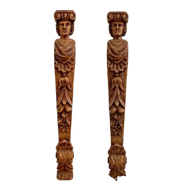 Vintage Roman Figural Wall Sculpture or Bracket, a Pair For Sale - Image 9 of 9
