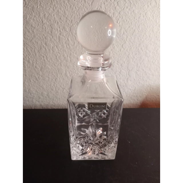 1980s Dublin Ireland Crystal Wine Decanter For Sale - Image 4 of 6
