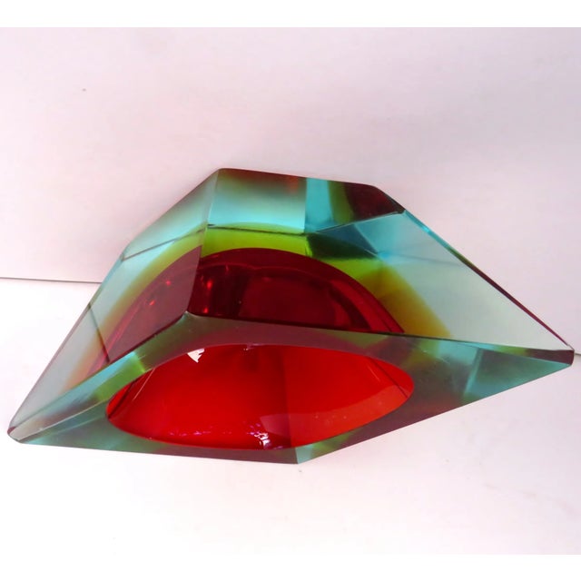 Ruby Red Mid 20th Century Mandruzzato Ruby Sommerso Bowl For Sale - Image 8 of 10