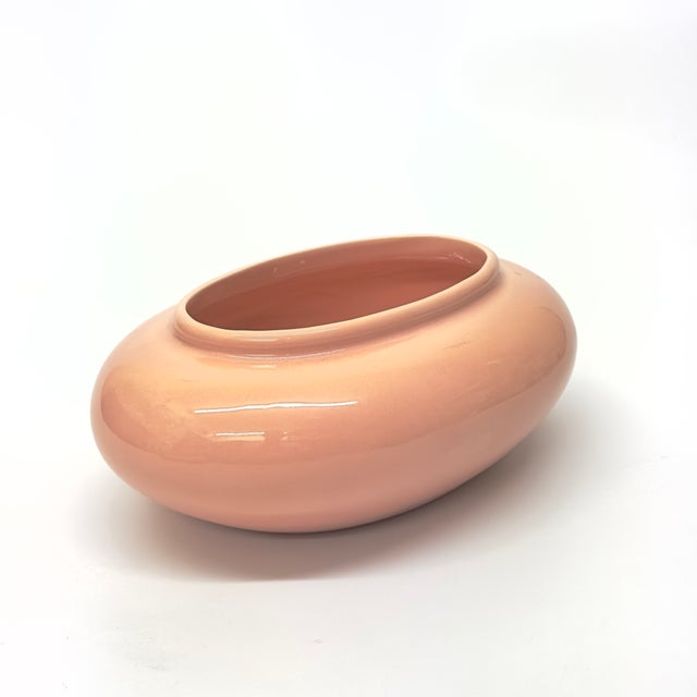 Ceramic Vintage Mid Century Modern Blush Pink Planters - Group of 3 For Sale - Image 7 of 8