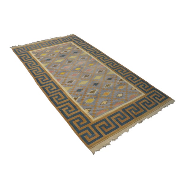 Traditional Vintage Dhurrie Rug, With Polychromatic Patterns, From Rug & Kilim For Sale - Image 3 of 6