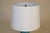 Aqua 1950s Mid Modern Van Briggle Aqua Swirl Art Pottery Ceramic Table Lamp Signed For Sale - Image 8 of 10