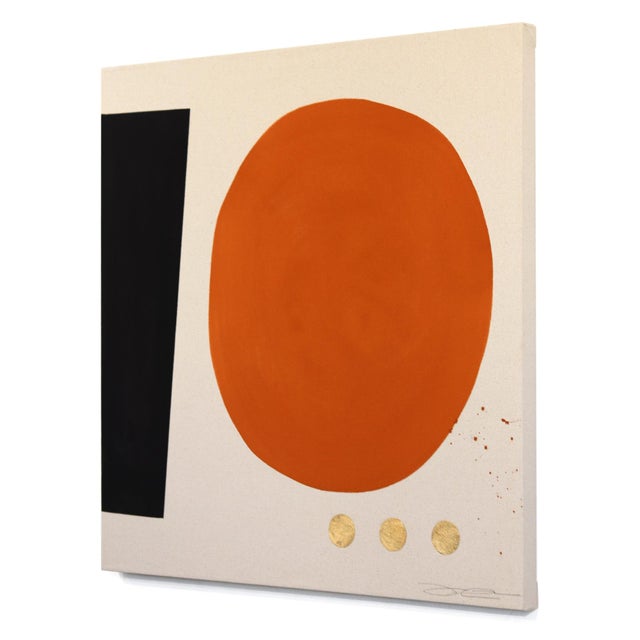 Essentials Collection: Glow - Meditative Red Orange Abstract Painting on Canvas Original Artwork by Jason DeMeo For Sale In Los Angeles - Image 6 of 9