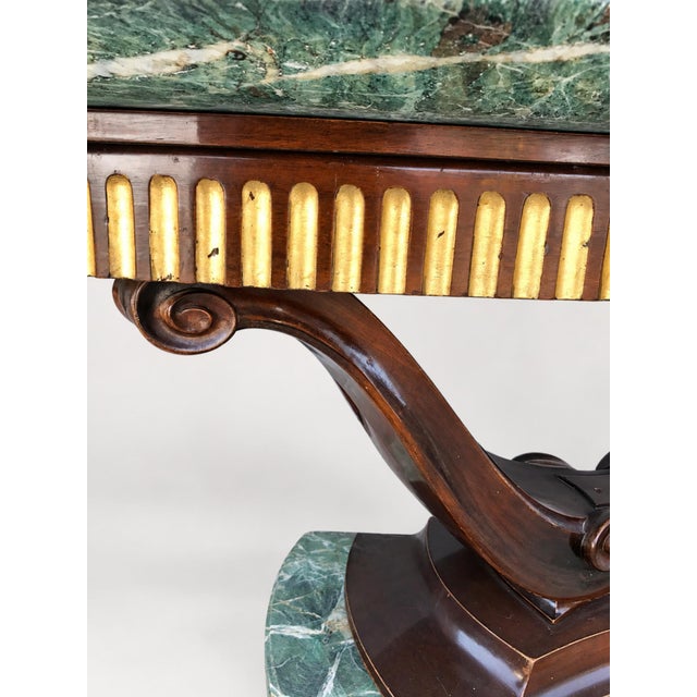 Beige Italian Alps Green Marble Table with Grissinato Edge, 1935 For Sale - Image 8 of 12