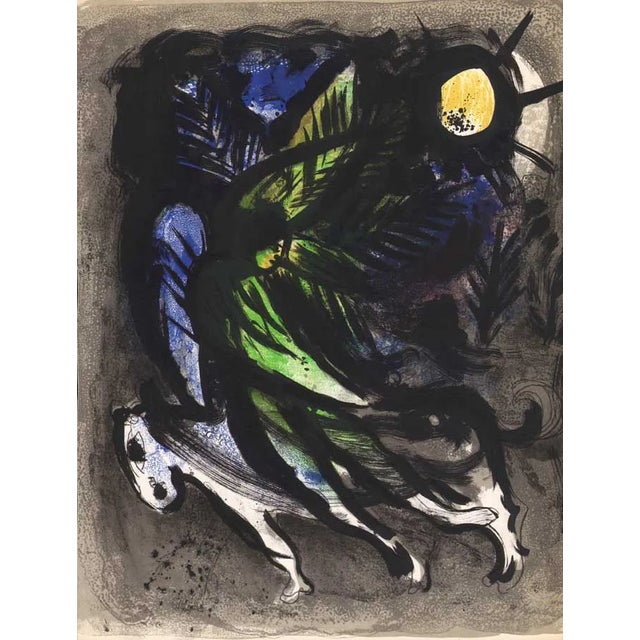 Artist: Marc Chagall Title: L’ange Medium: Original Lithograph Marks: Not signed, not numbered Printed: 1960 by Mourlot...