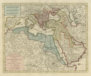 Antique Map of the Turkish Empire by Tirion, 1760