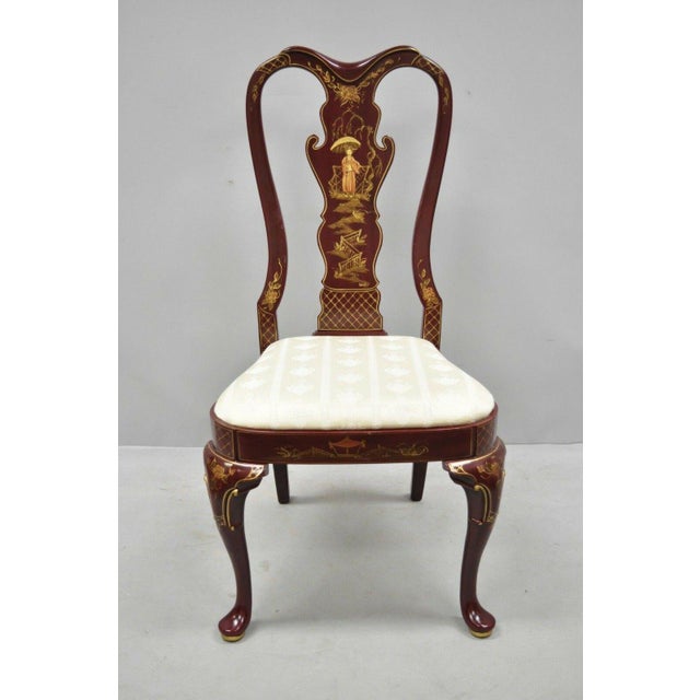 Vintage Mid Century Hickory MFG Queen Anne Dining Side Chairs Set of 4