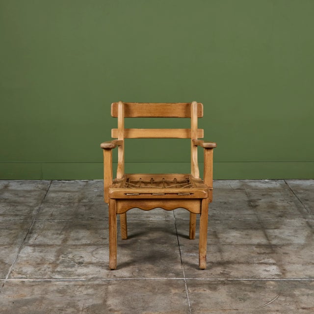 Mid 20th Century "Sportstugemöbler" Woven Seat Armchair For Sale - Image 5 of 16
