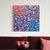 Contemporary Gordon Sizelove "Just Passing Through I" Acrylic on Canvas, Abstract Dot Painting in Coral and Blue, Carmel California Art, Statement Artwork, 2024 For Sale - Image 3 of 4